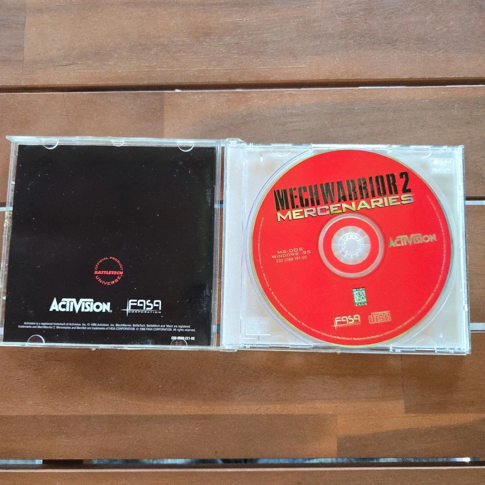 VTG MechWarrior 2 Mercenaries PC Game Activision Red Disc Windows 95 MS DOS 1996